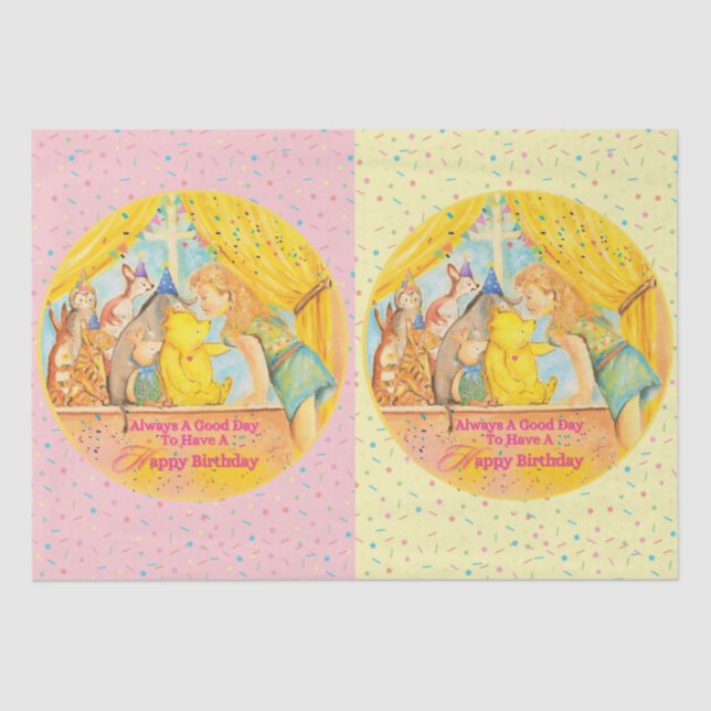 Gewinnen Sie das Pooh Tissue Paper Seidenpapier (Vorderseite)