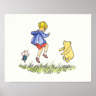 Gewinnen Sie die Pooh-Practice-Sprünge Poster