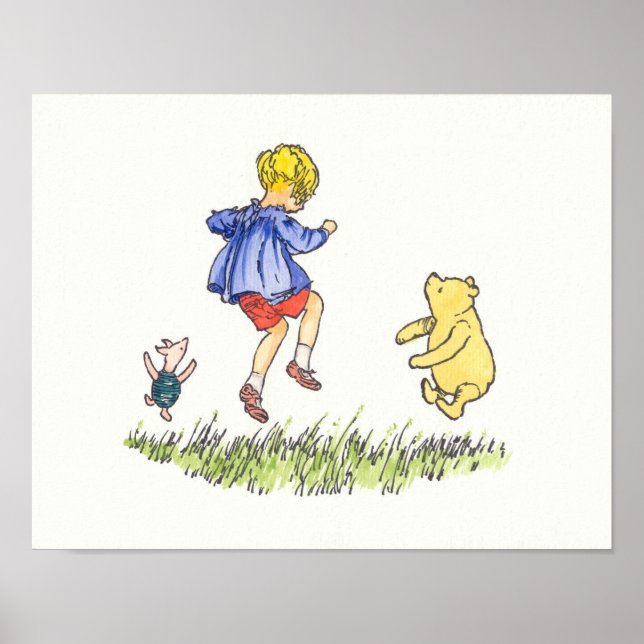 Gewinnen Sie die Pooh-Practice-Sprünge Poster (Vorne)