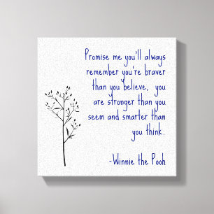 Gewinnen Sie die Pooh Quote Leinwand Kunst Inspira
