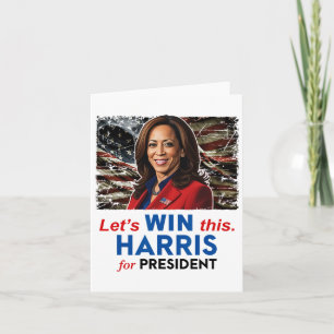 Gewinnen Sie diese Harris für Präsidentin Kamala H Karte
