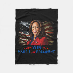 Gewinnen Sie dieses Harris für Präsident Kamala Ha Fleecedecke