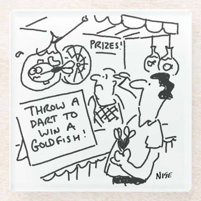 Gewinnen Sie einen Goldfish Fairground Darts Compe Glasuntersetzer (Vorderseite)