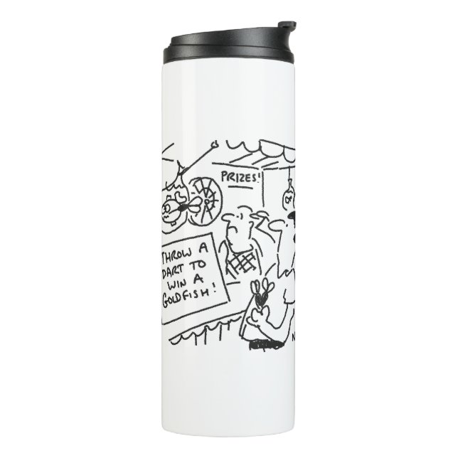 Gewinnen Sie einen Goldfish Fairground Darts Compe Thermosbecher (Nach links gedreht)