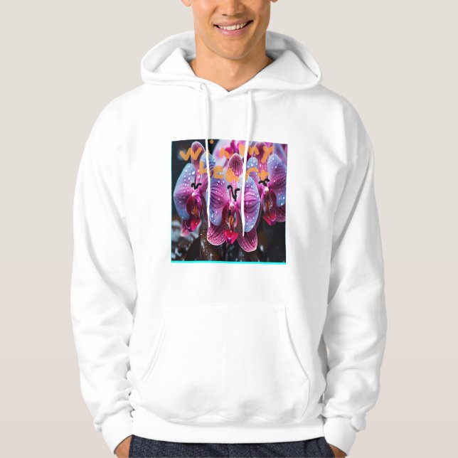 Gewinnen Sie mein Herz handschriftlich Orchid Kuns Hoodie (Vorderseite)