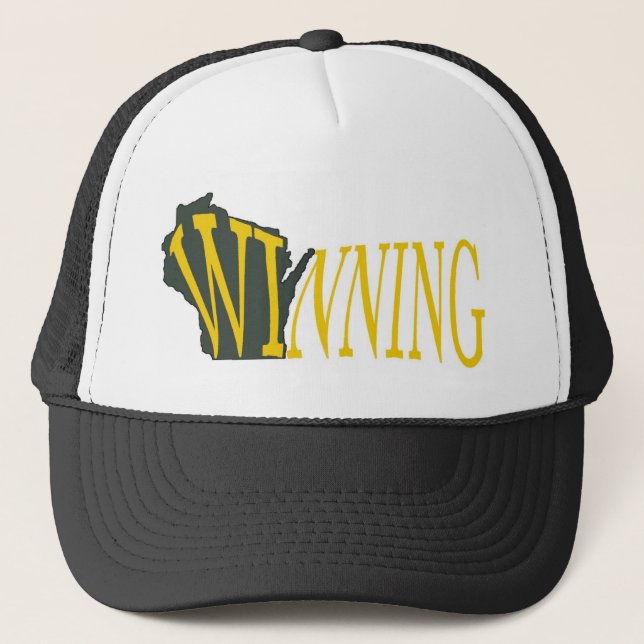 Gewinnendes Wisconsin Truckerkappe (Vorderseite)