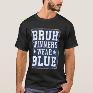 Gewinner Blaue abgenutzte lustige Sportfan-Bekleid T-Shirt