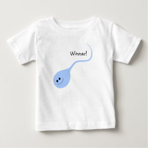 Gewinner Blue Funny Baby T - Shirt