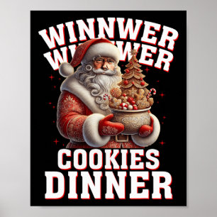 Gewinner Cookies Abendessen Santa Funny Trump Chr Poster