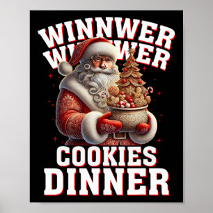 Gewinner Cookies Abendessen Santa Funny Trump Chr Poster