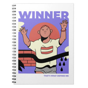 Gewinner Das ist es, was mich bestimmt Notizblock
