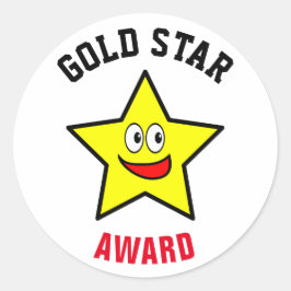 Gewinner des Gold Star Award Runder Aufkleber