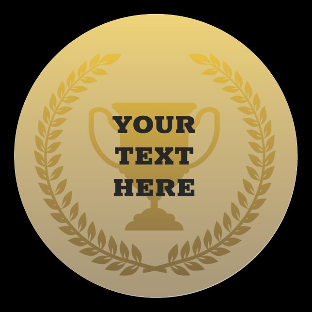 Gewinner des Gold Trophäe Cup Runder Aufkleber (Von Creator hochgeladen)