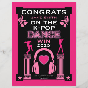 Gewinner des K-Pop Tanzwettbewerbs Glückwunsch
