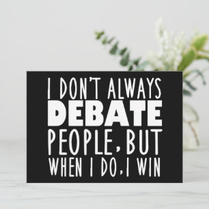 Gewinner des lustigen Debattierteams Karte