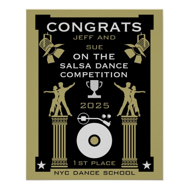 Gewinner des Salsa Dance Competition Poster (Vorderseite)
