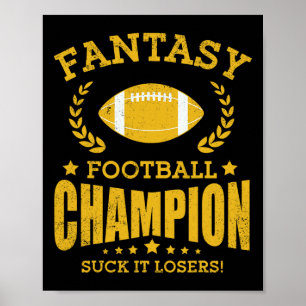 Gewinner Fantasy Football Champ Champion Draft Foo Poster