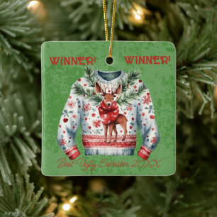 Gewinner! Gewinner! Bester Ugly Sweater von 20xx Keramikornament