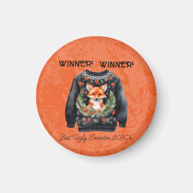 Gewinner! Gewinner! Bester Ugly Sweater von 20xx Magnet (Vorne)