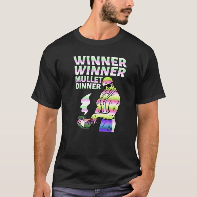 Gewinner Gewinner Mullet Abendparty Hinten      T-Shirt (Vorderseite)