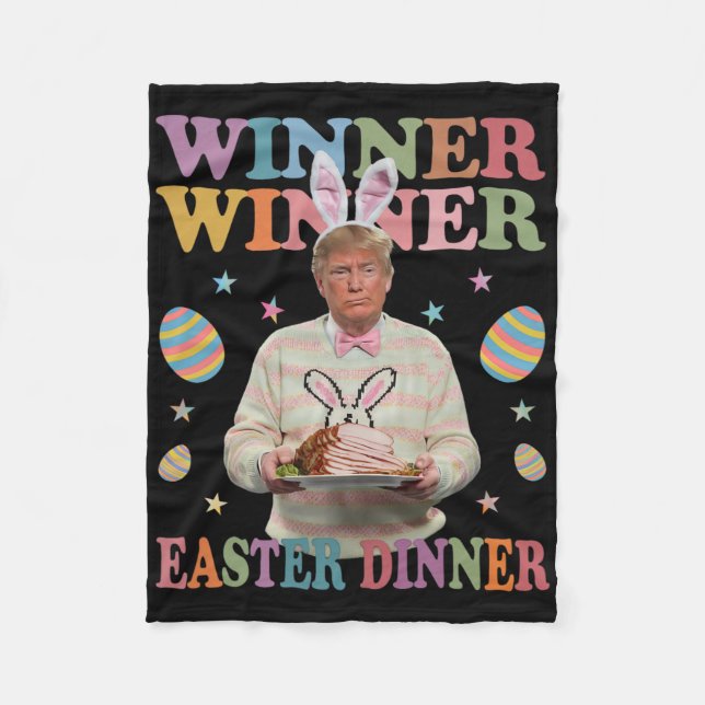 Gewinner Gewinner Ostern Abendessen Präsident Trum Fleecedecke (Vorderseite)