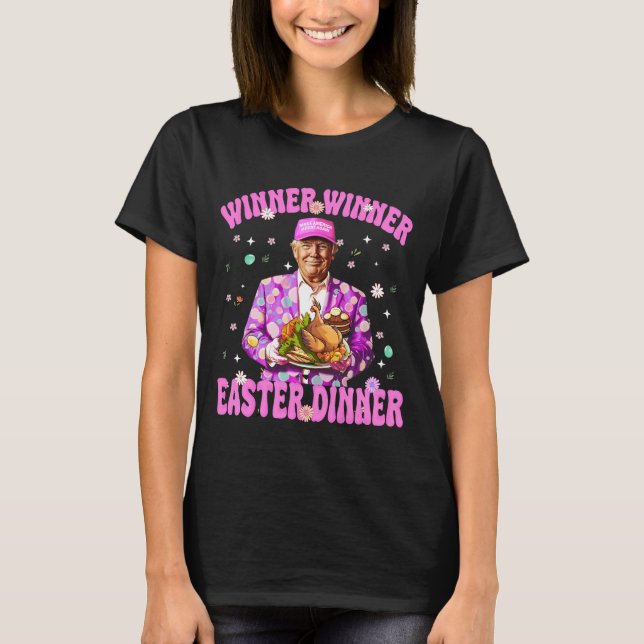 Gewinner Gewinner Ostern Abendessen T rumpf, retro T-Shirt (Vorderseite)