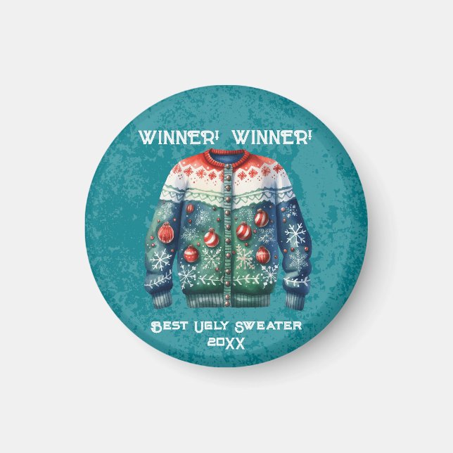 GEWINNER! GEWINNER! Ugly Sweater Contest Magnet (Vorne)