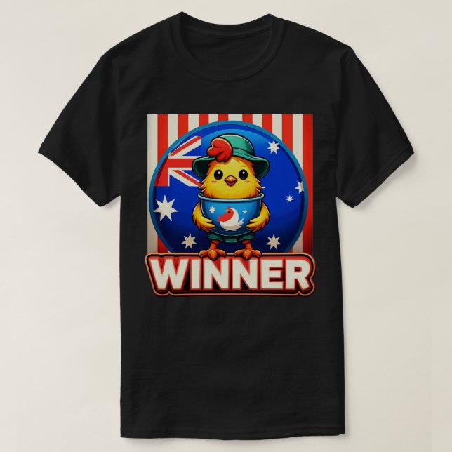 Gewinner Hühnerabend 4 T-Shirt (Design vorne)