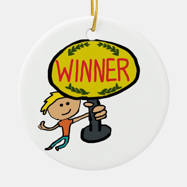 Gewinner Keramik Ornament (Vorne)