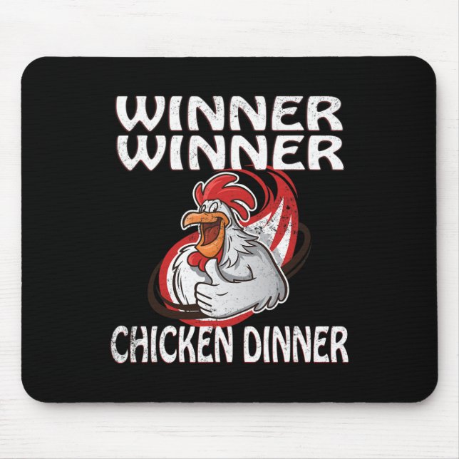 Gewinner Loser Video Game Chicken Dinner Game Play Mousepad (Vorne)
