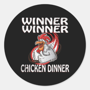 Gewinner Loser Video Game Chicken Dinner Game Play Runder Aufkleber