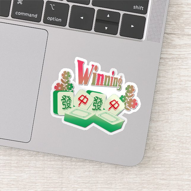 Gewinner Mahjong Sticker | Good Fortune Talisman (Detail)