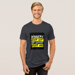 Gewinner nie aufhören - Motivierend Quotendesign Tri-Blend Shirt