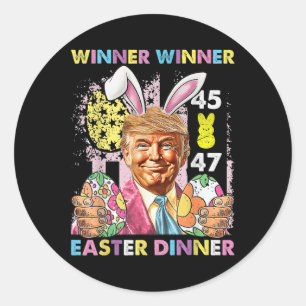 Gewinner Osteressen Funny Trump Happy East Runder Aufkleber