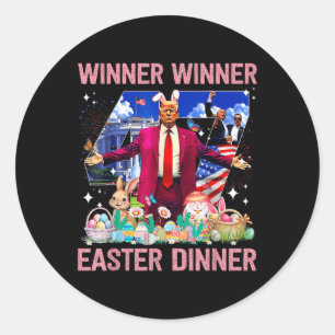 Gewinner Osteressen Trump Bunny Hunt Eggs Happy E Runder Aufkleber