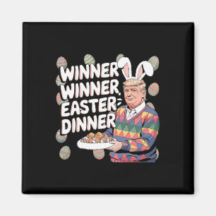 Gewinner Osteressen Trump Hase Sucht Eier Glücklic Magnet