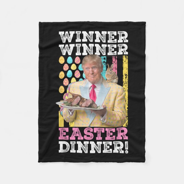 Gewinner Osterfest Abendessen Trump Ostern Uns Fleecedecke (Vorderseite)