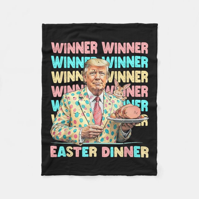 Gewinner Osterfest Days Trumps Bunny Rabbit Resu Fleecedecke (Vorderseite)