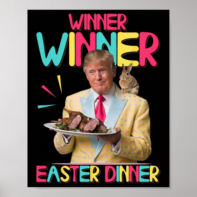 Gewinner Osterfest Funny Trump Bunny Happ Poster (Vorne)
