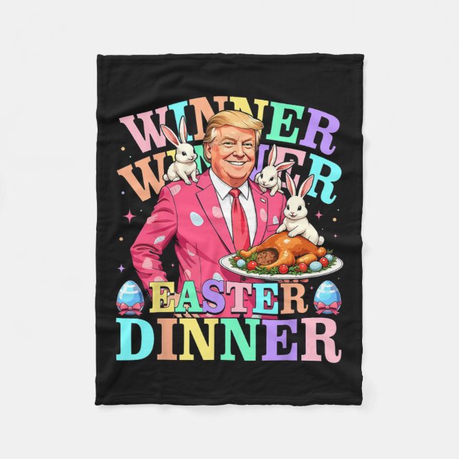 Gewinner Osterfest Trump Ostern Fleecedecke (Vorderseite)