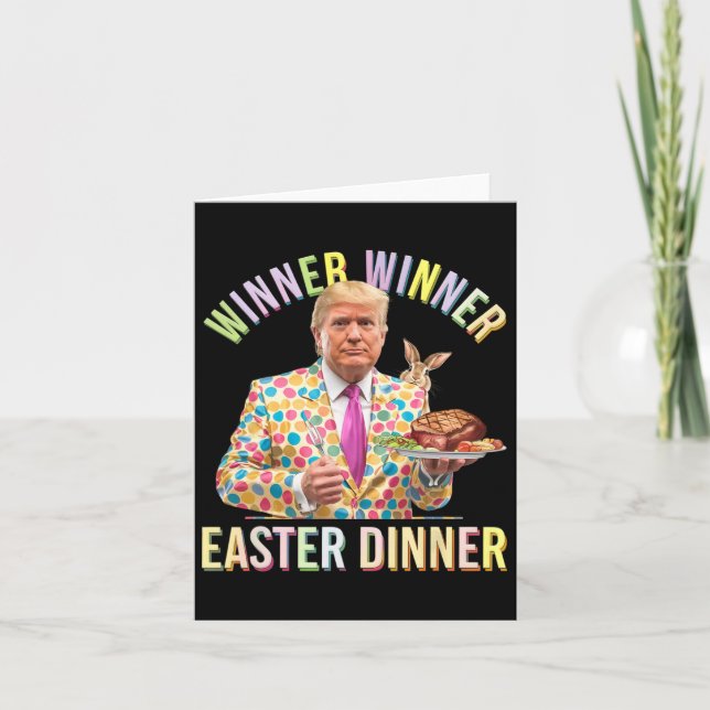Gewinner Ostern Abendessen Präsident Trump glückli Karte (Vorderseite)