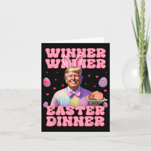Gewinner Ostern Abendessen Präsident Trump glückli Karte