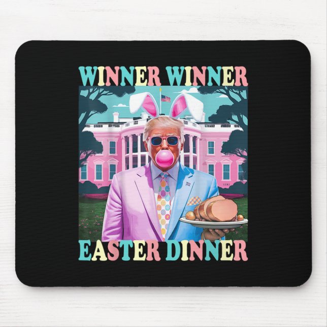 Gewinner Ostern Abendessen Präsident Trump glückli Mousepad (Vorne)
