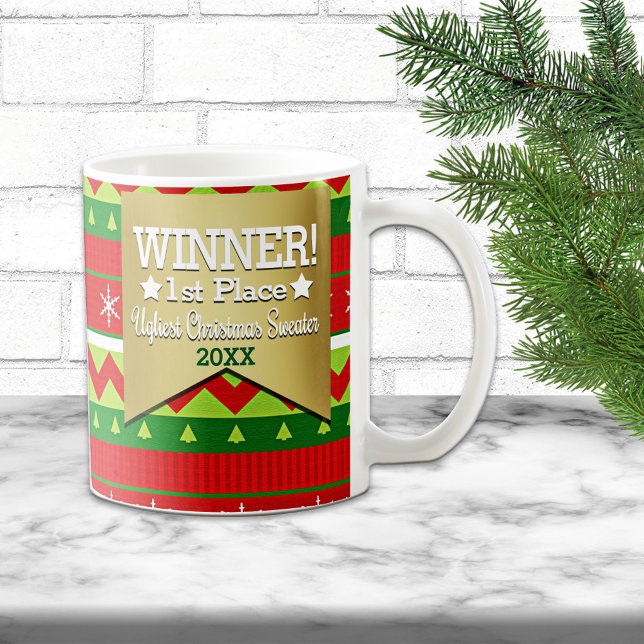 GEWINNER-Preis Ugge Christmas Sweater Muster Tasse (Von Creator hochgeladen)