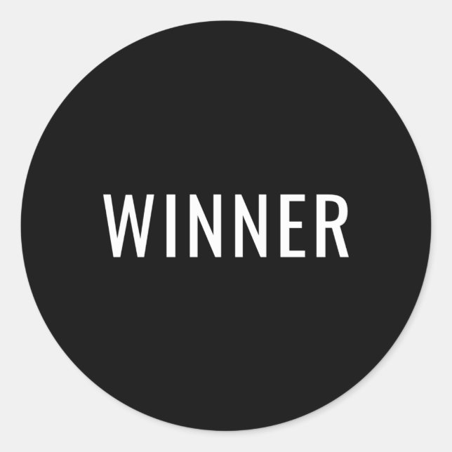 Gewinner Runder Aufkleber (Vorderseite)