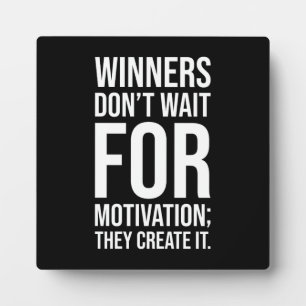 Gewinner schaffen Motivation - Erfolgsschleife Fotoplatte