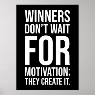 Gewinner schaffen Motivation - Erfolgsschleife Poster