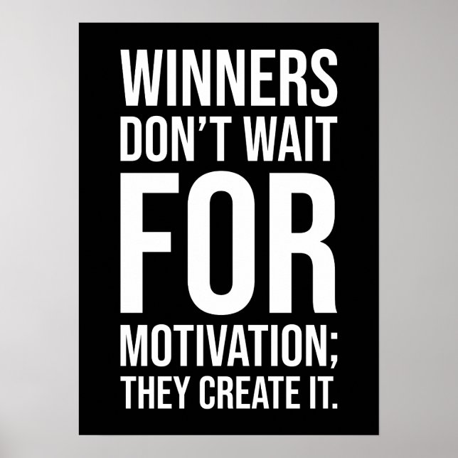 Gewinner schaffen Motivation - Erfolgsschleife Poster (Vorne)