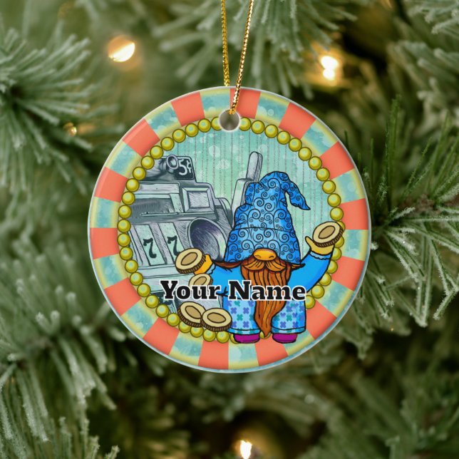 Gewinner-Slotgnome Keramik Ornament (Baum)