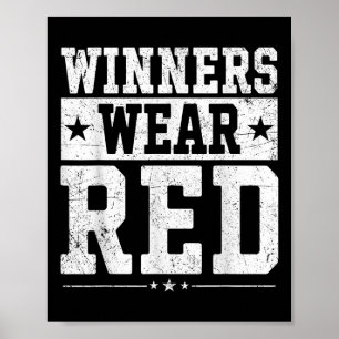 Gewinner tragen den Red Color War Camp Team Game-W Poster